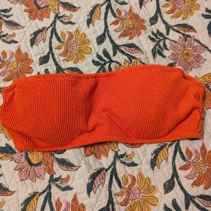 Shade & Shore Vibrant Orange Bandeau Swim Top Size 36C